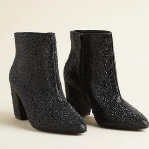 Torrid Black Beaded Ankle Boots